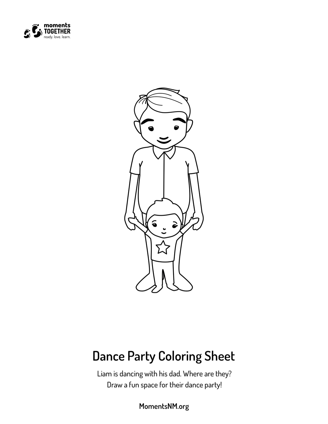 dance party coloring page